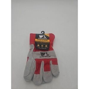Wells Lamont Leather Work Gloves with Safety Cuff, Large (Pack of 1), Red  New